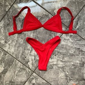 ONEONE Swimwear Red Bikini Set